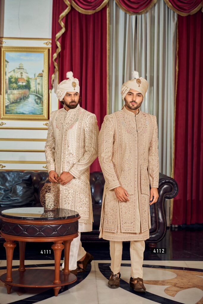 The Wedding Sovereign Sherwani – For the Groom Who Commands Attention