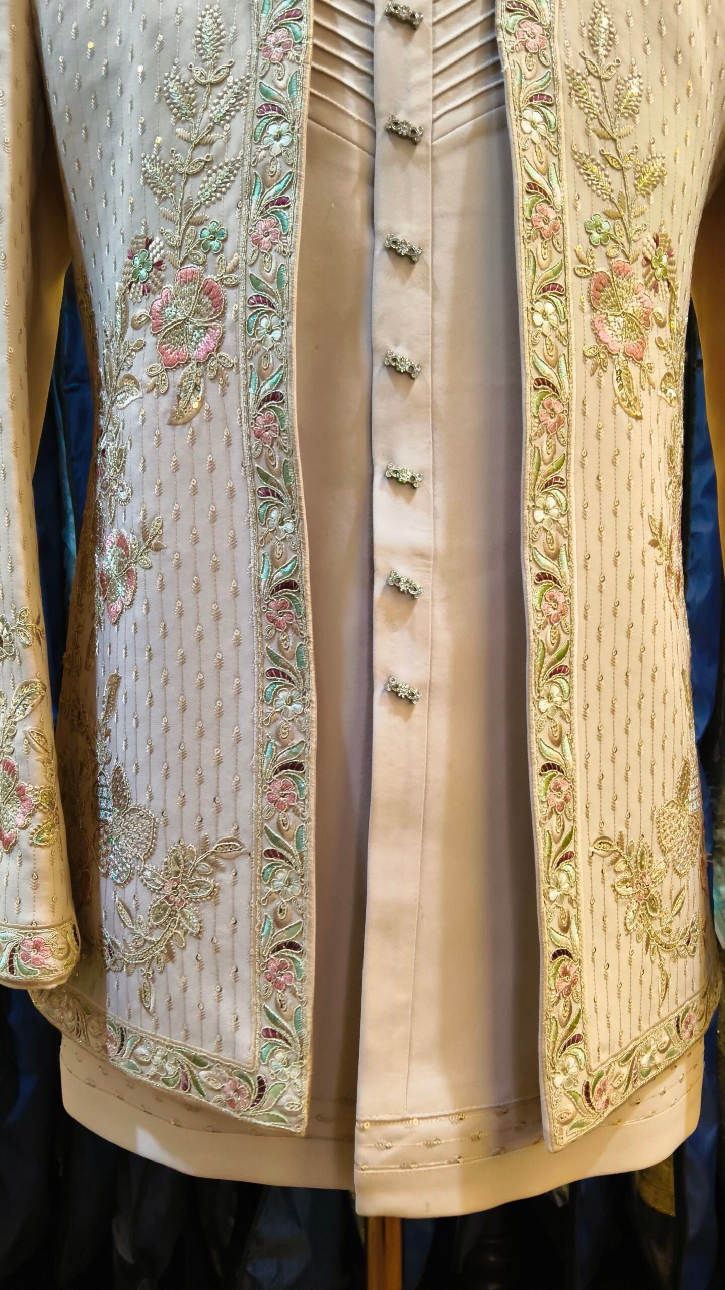 Blush Pink Floral Embroidered Indo-Western - Image 2