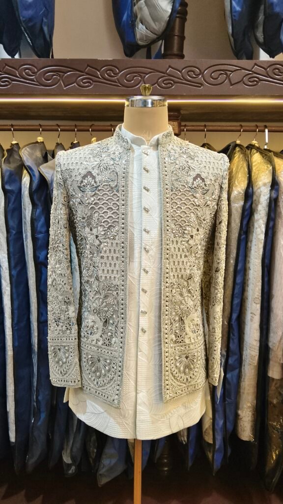 Champagne Gold Embroidered Indo-Western