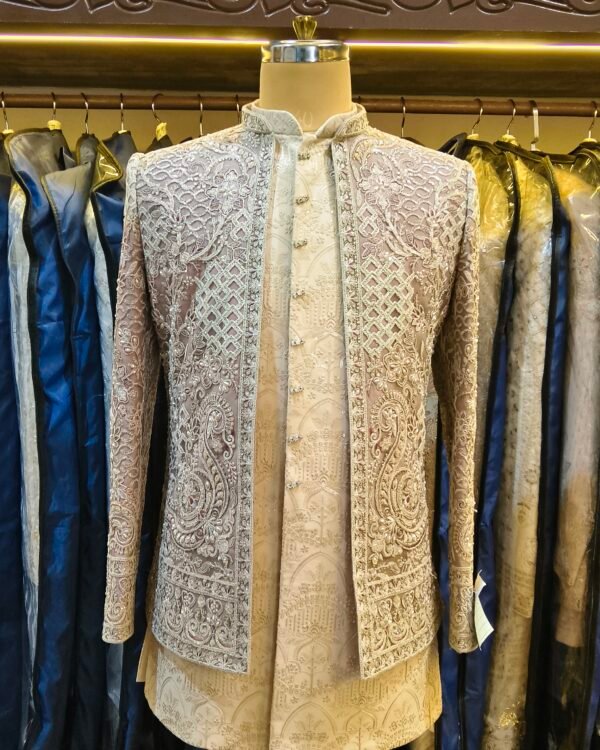 Dusty Rose Embroidered Indo-Western