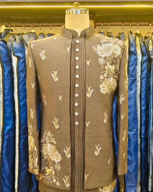 taupe-brown Indo-Western