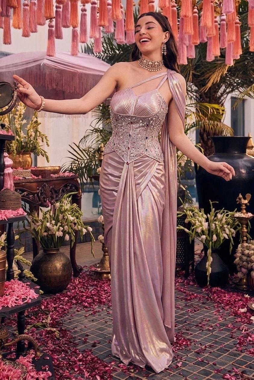 Blush Rose Draped Saree