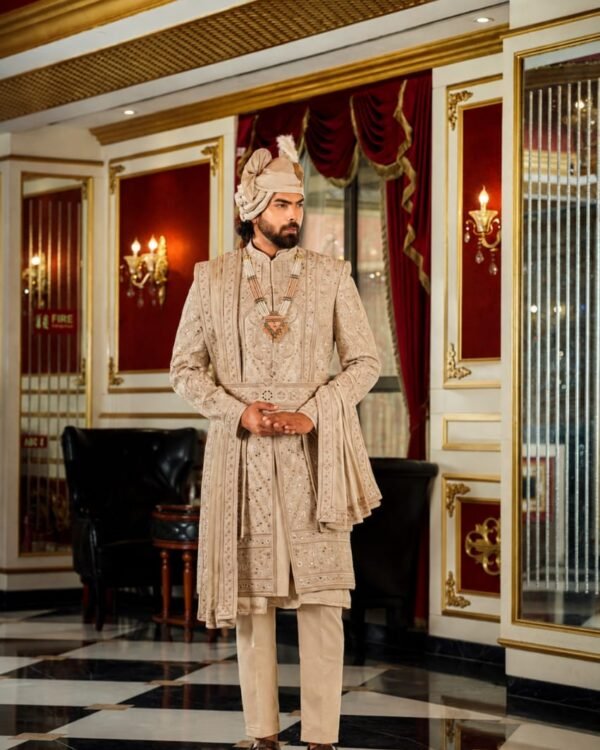Handcrafted Ornamental Detailing Sherwani
