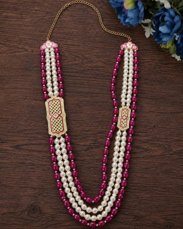 Royal Ruby Pearl Mala