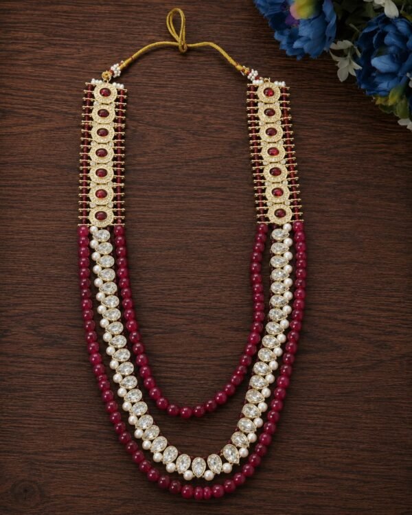 Royal Ruby Pearl Rani Haar