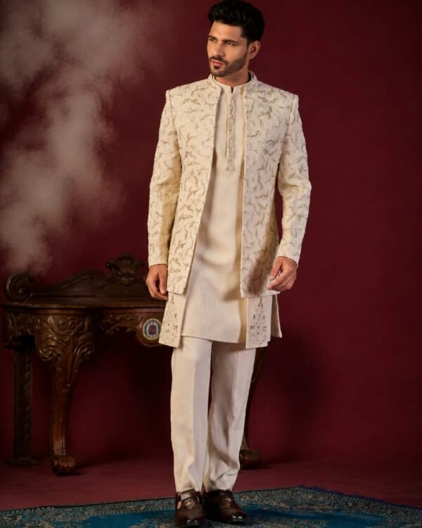 Men Indo-Western with tonal embroidery