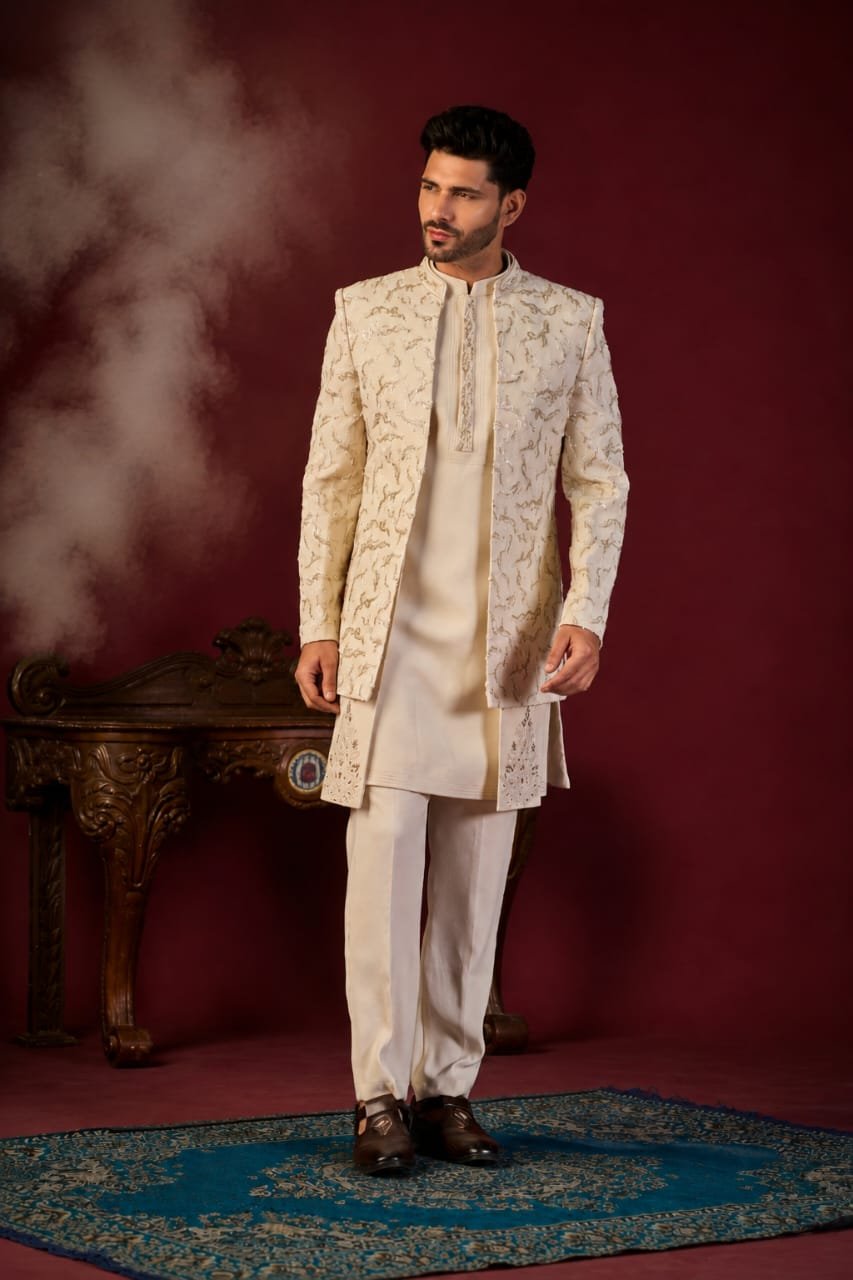 Men Indo-Western with tonal embroidery