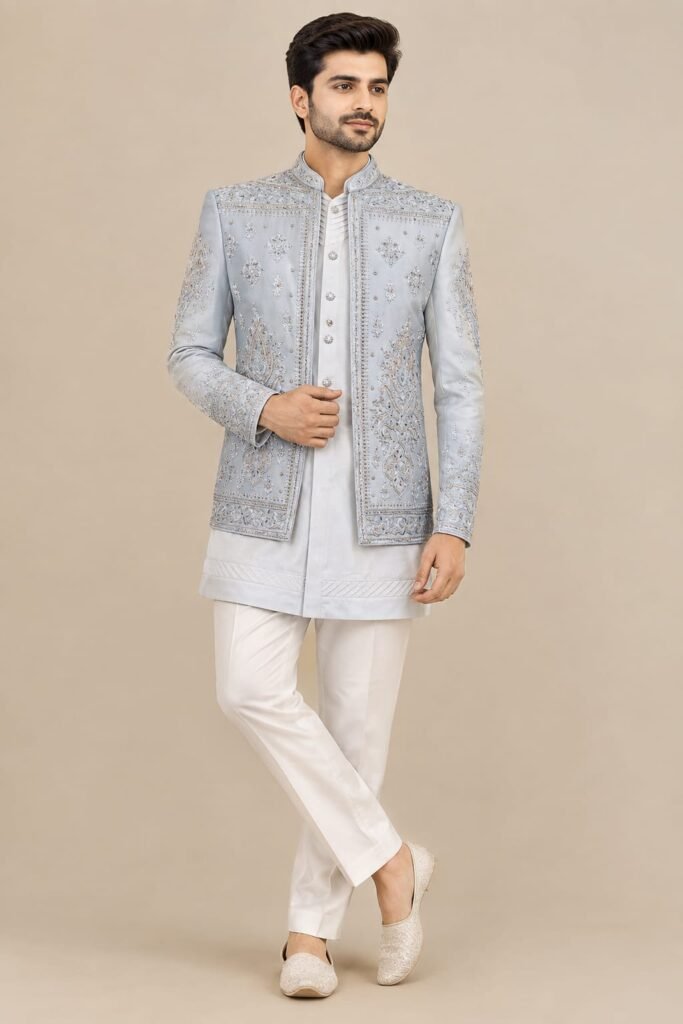 Ice Blue Indo-Western