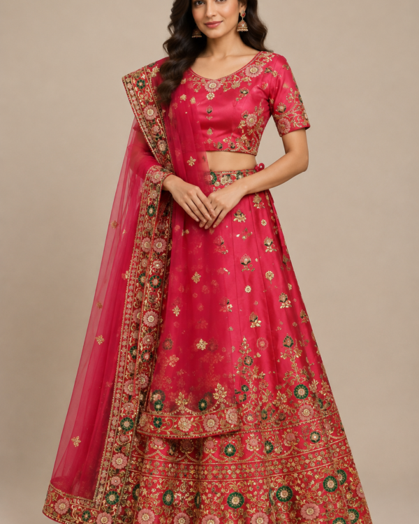 Crimson Garden Lehenga