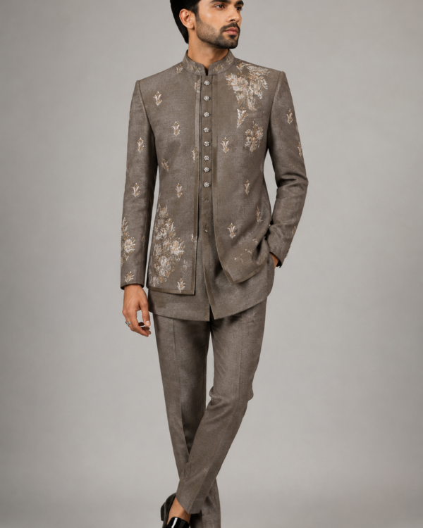 taupe-brown Indo-Western