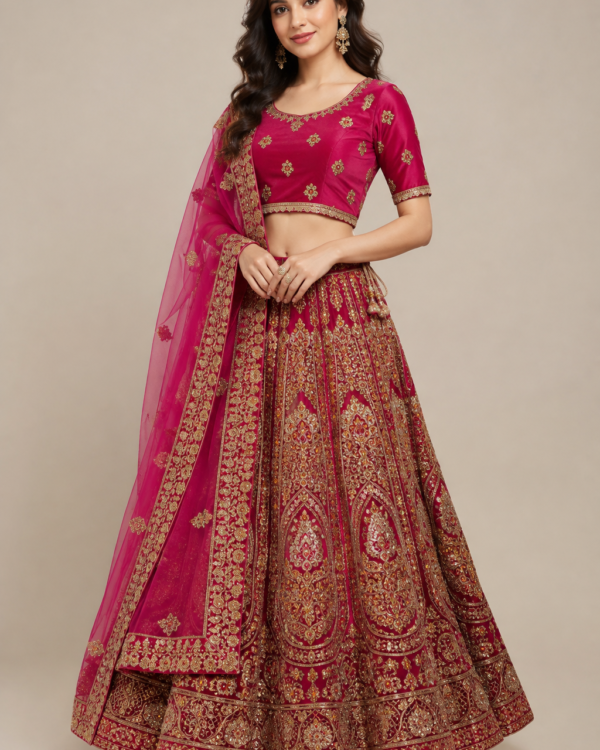 Ruby Pink Lehenga