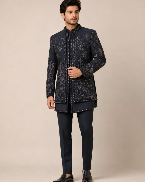 Morpich Embroidered Indo-Western