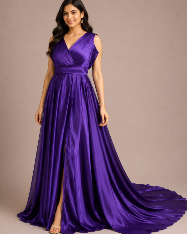 purple Designer Gown