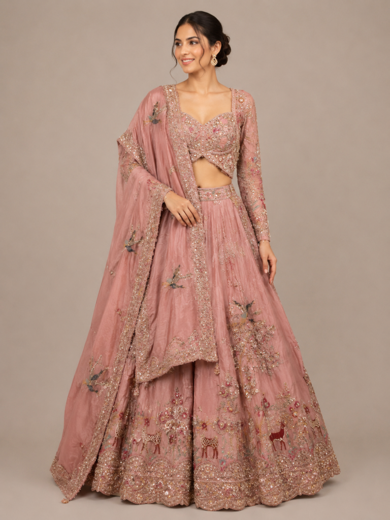 Rosewood Pink Lehenga