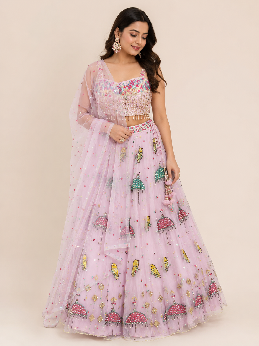 Lavender Parasol Dream Lehenga