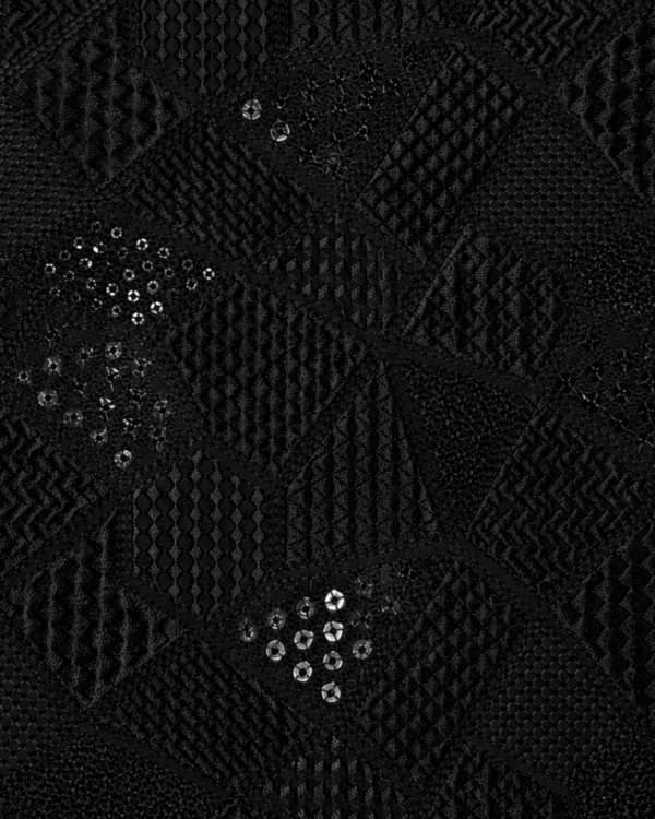 Blue Sequins & Textured Weaving fabric