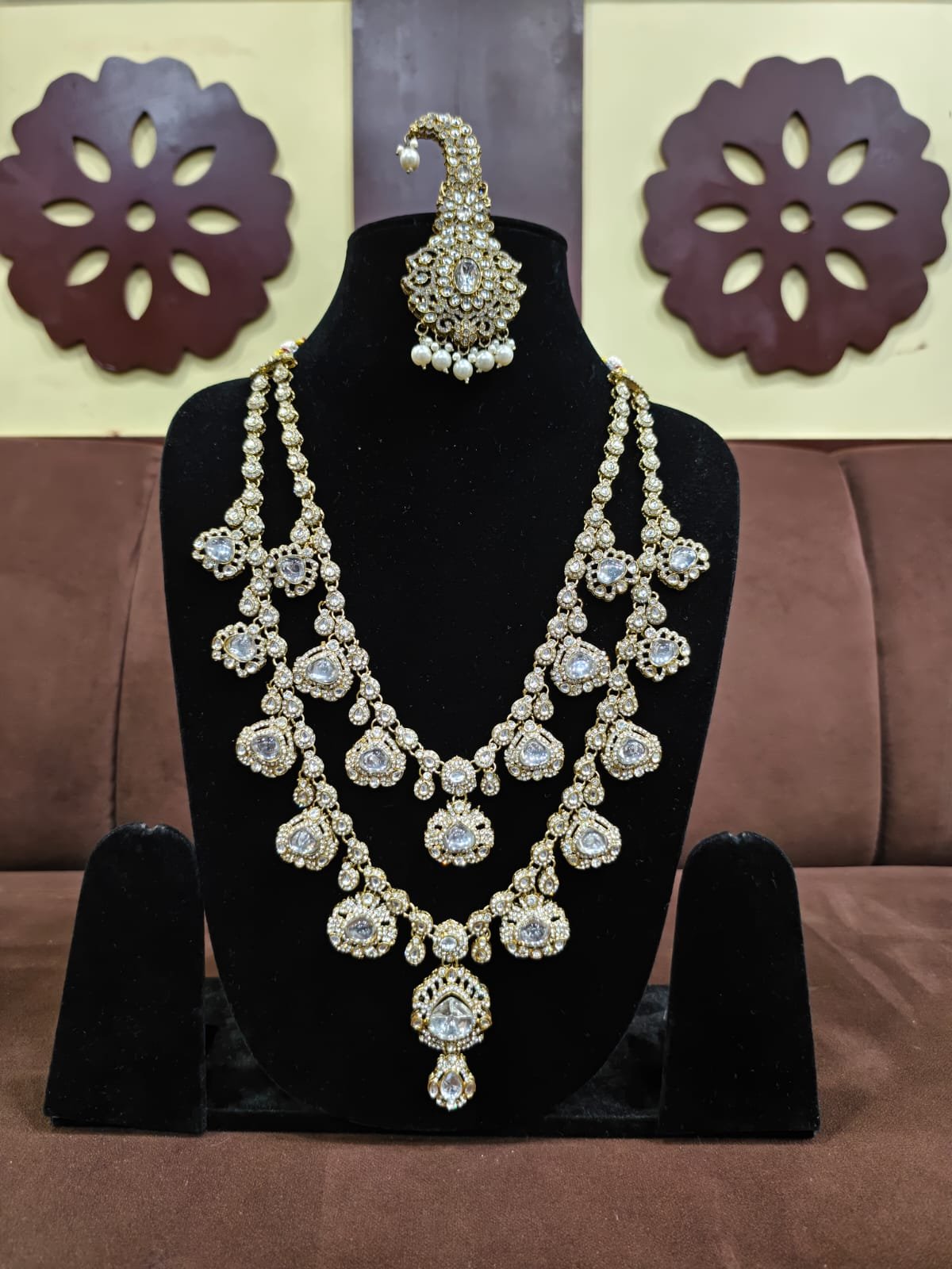 Royal White Groom Mala Set