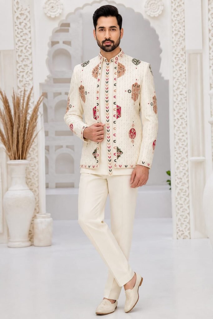 Ivory Heritage – Embroidered Indo-Western