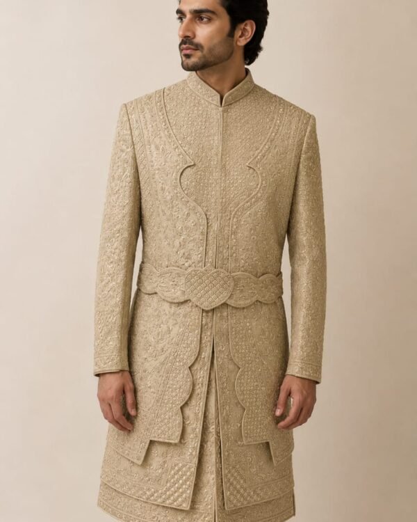 Copper Embroidered Sherwani