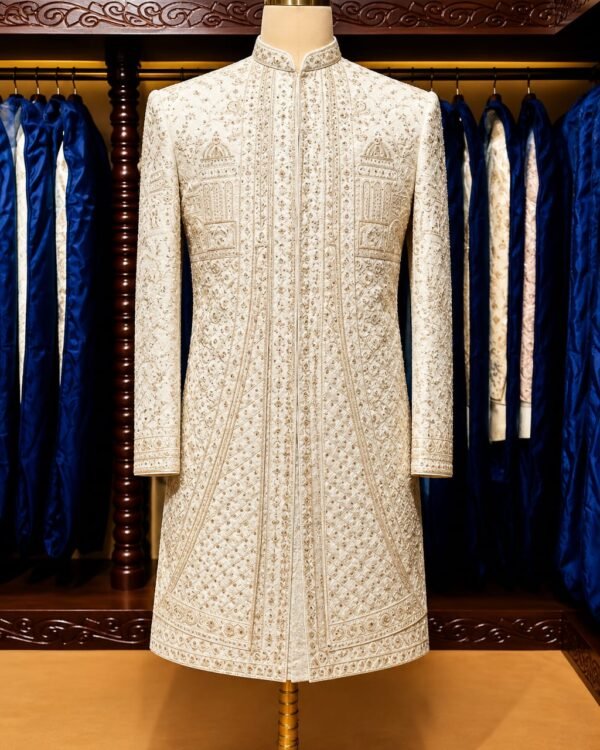 Ivory Royal Embroidered Sherwani