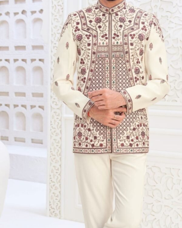 Ivory Regal Embroidered Jodhpuri Suit