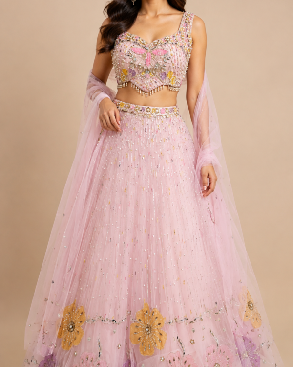 Blush Bloom Floral Lehenga