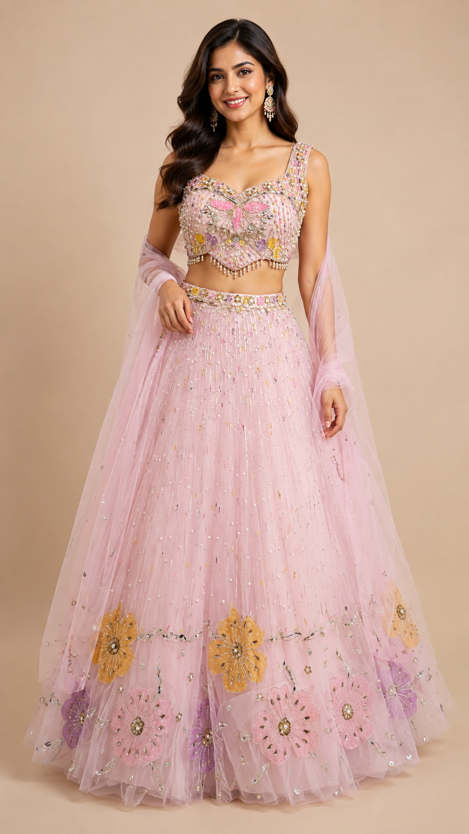 Blush Bloom Floral Lehenga