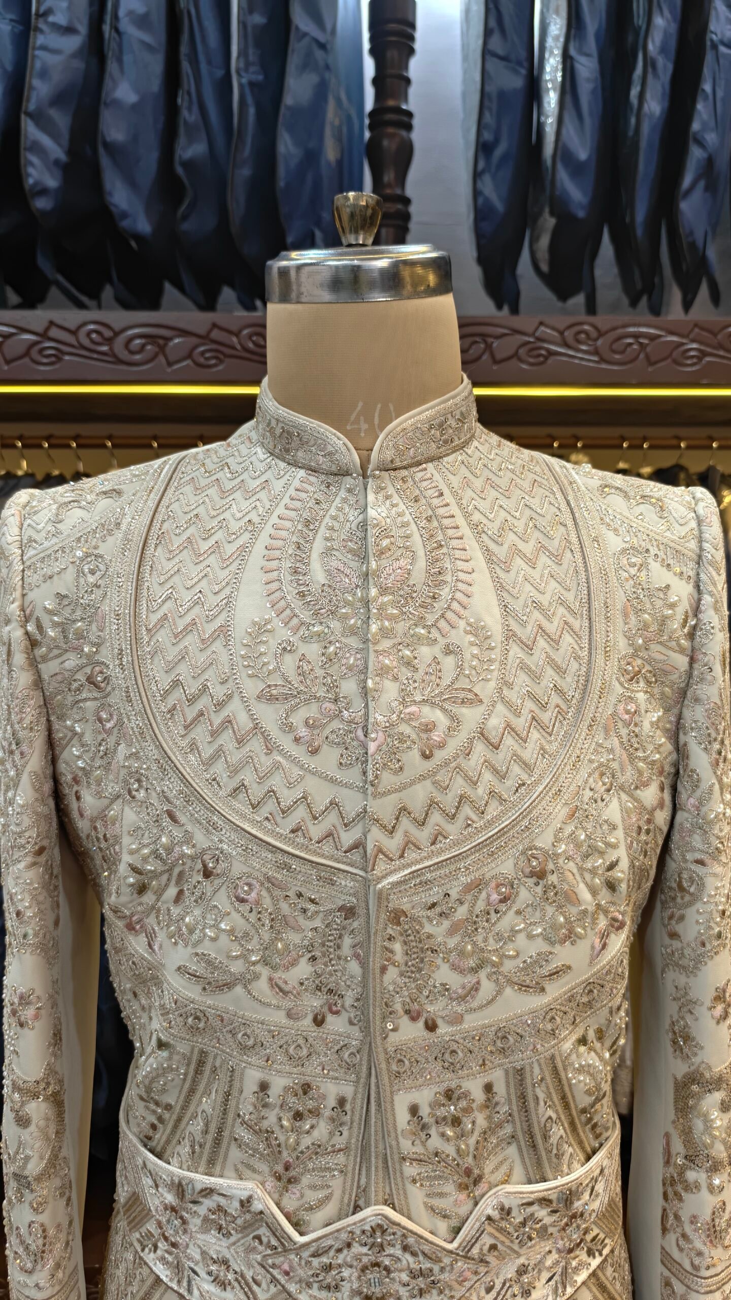 The Imperial Ivory Heritage Sherwani - Image 3