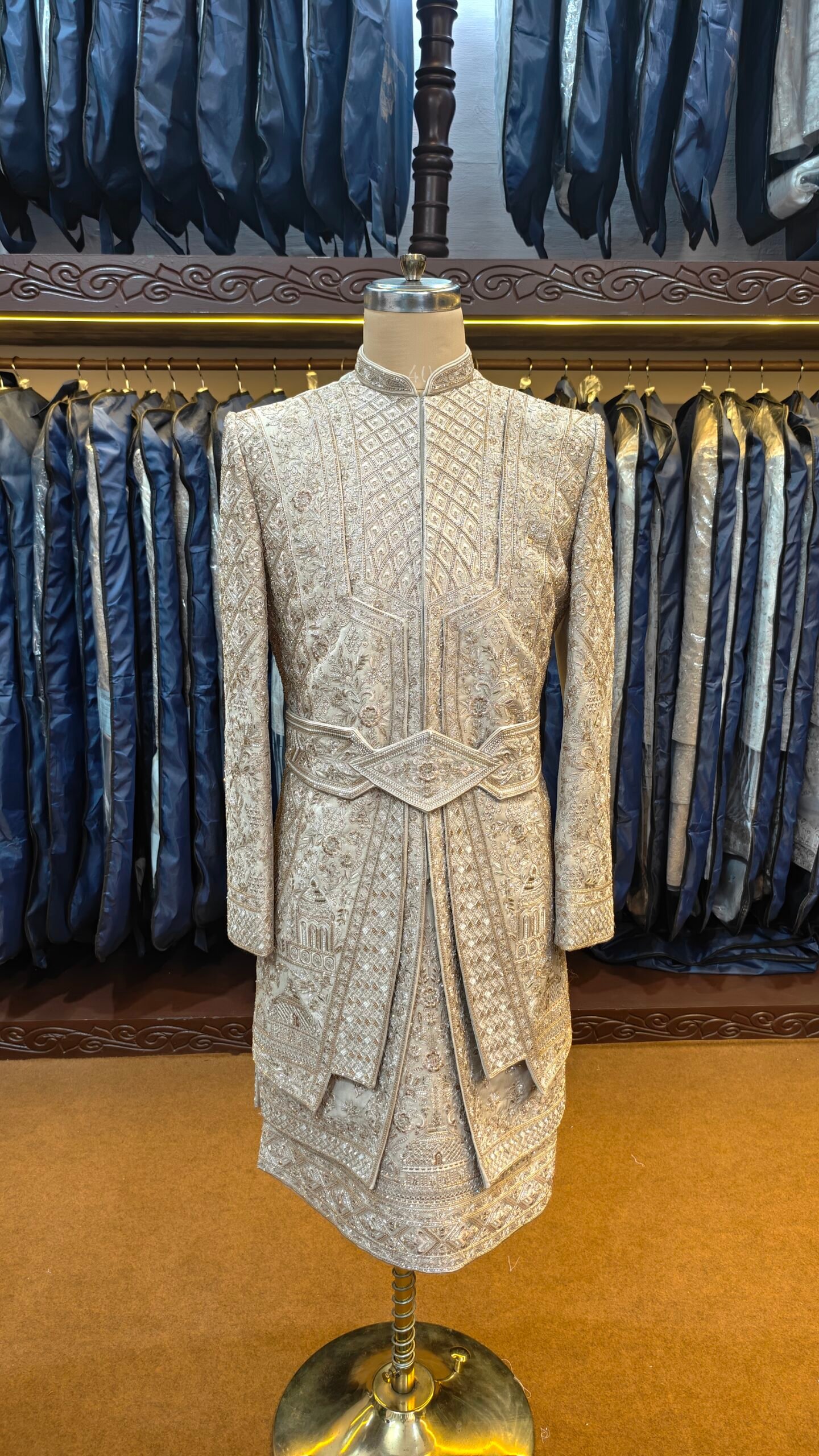 The Imperial Ivory Zardozi Sherwani