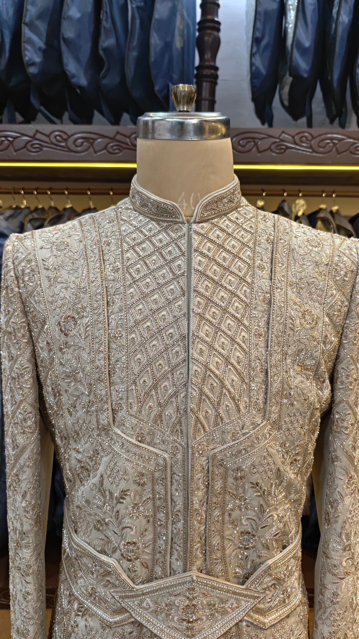 The Imperial Ivory Zardozi Sherwani - Image 2