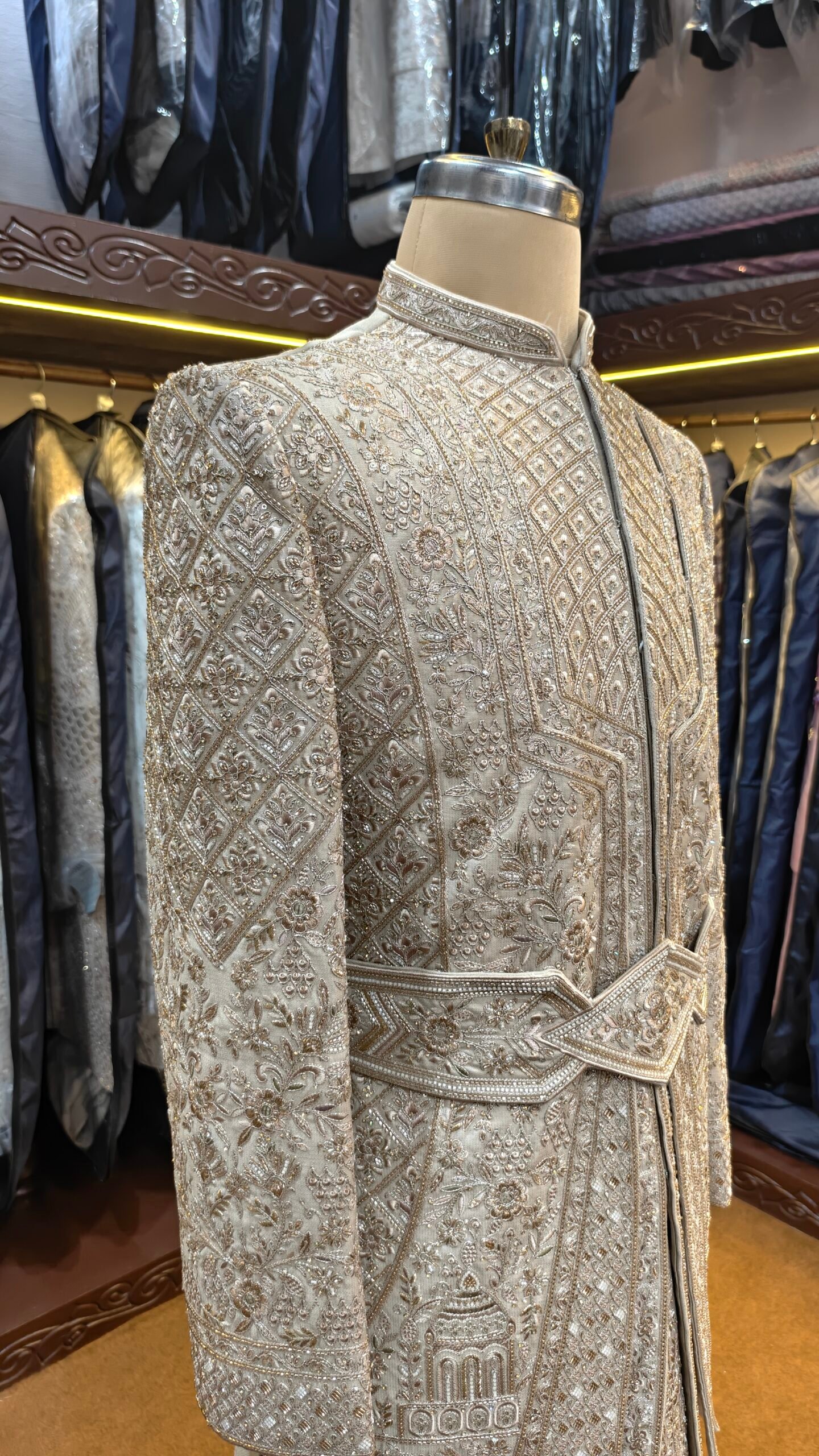The Imperial Ivory Zardozi Sherwani - Image 3