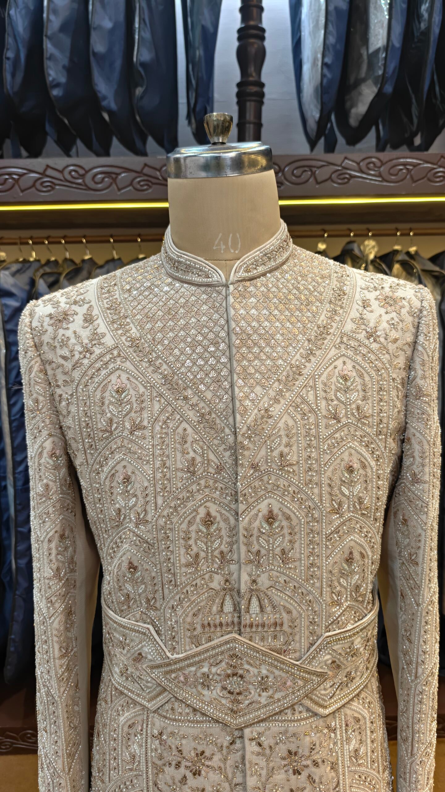 The Imperial Ivory Heritage Sherwani - Image 3