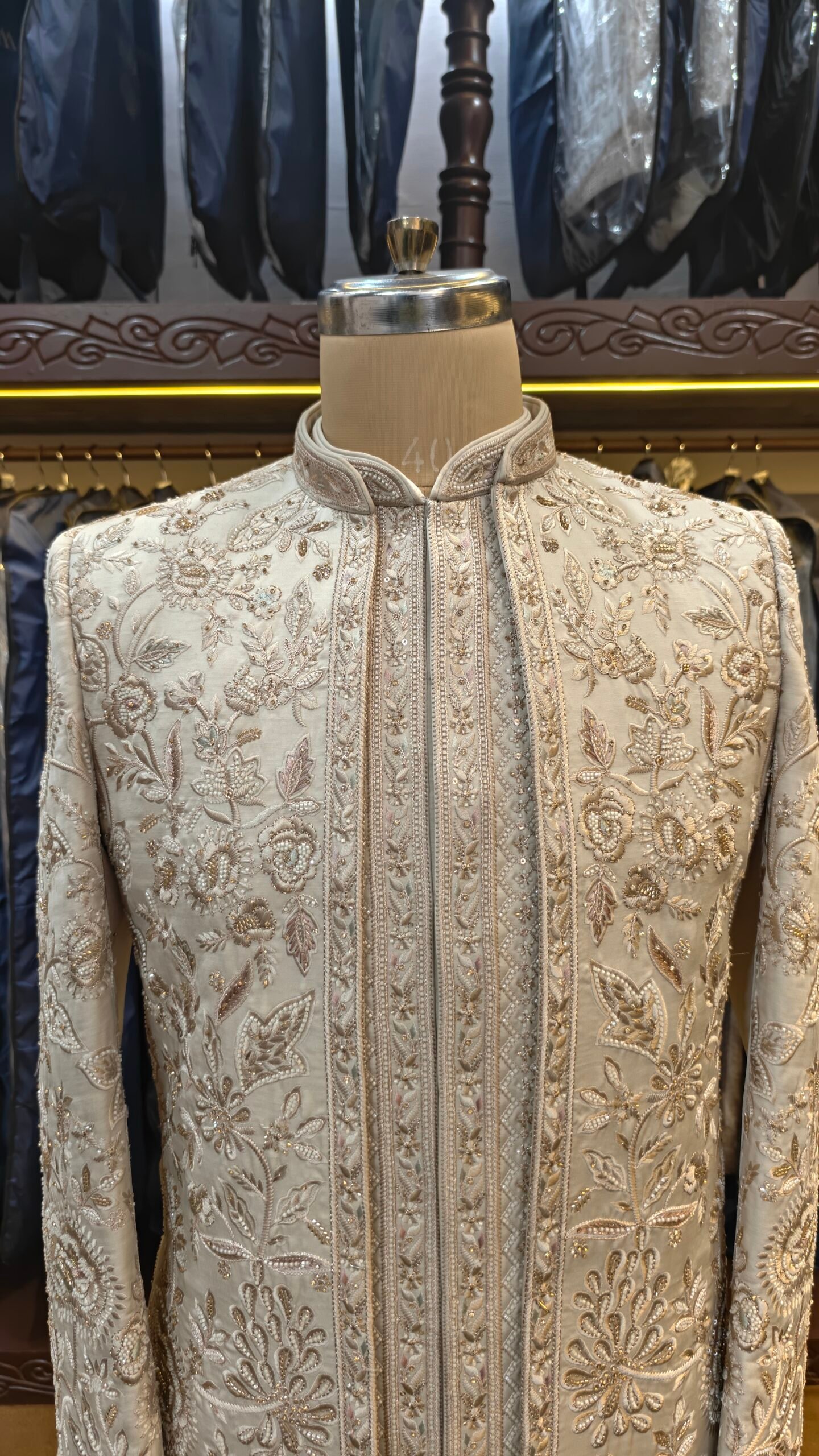 The Ivory Zari Heritage Sherwani - Image 2
