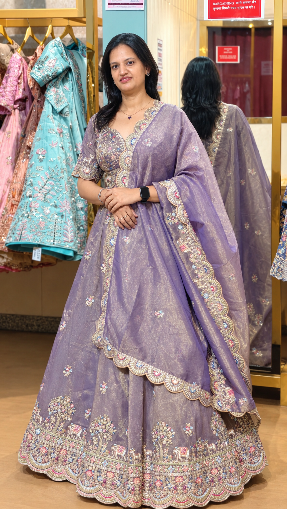 The Royal Mist Blue Lehenga